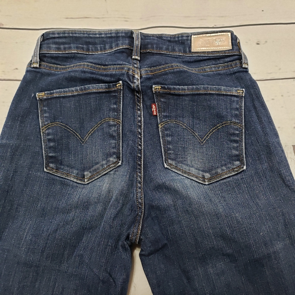 Levis Jeans Size 26 High Rise Skinny Blue Denim - Picture 4 of 6